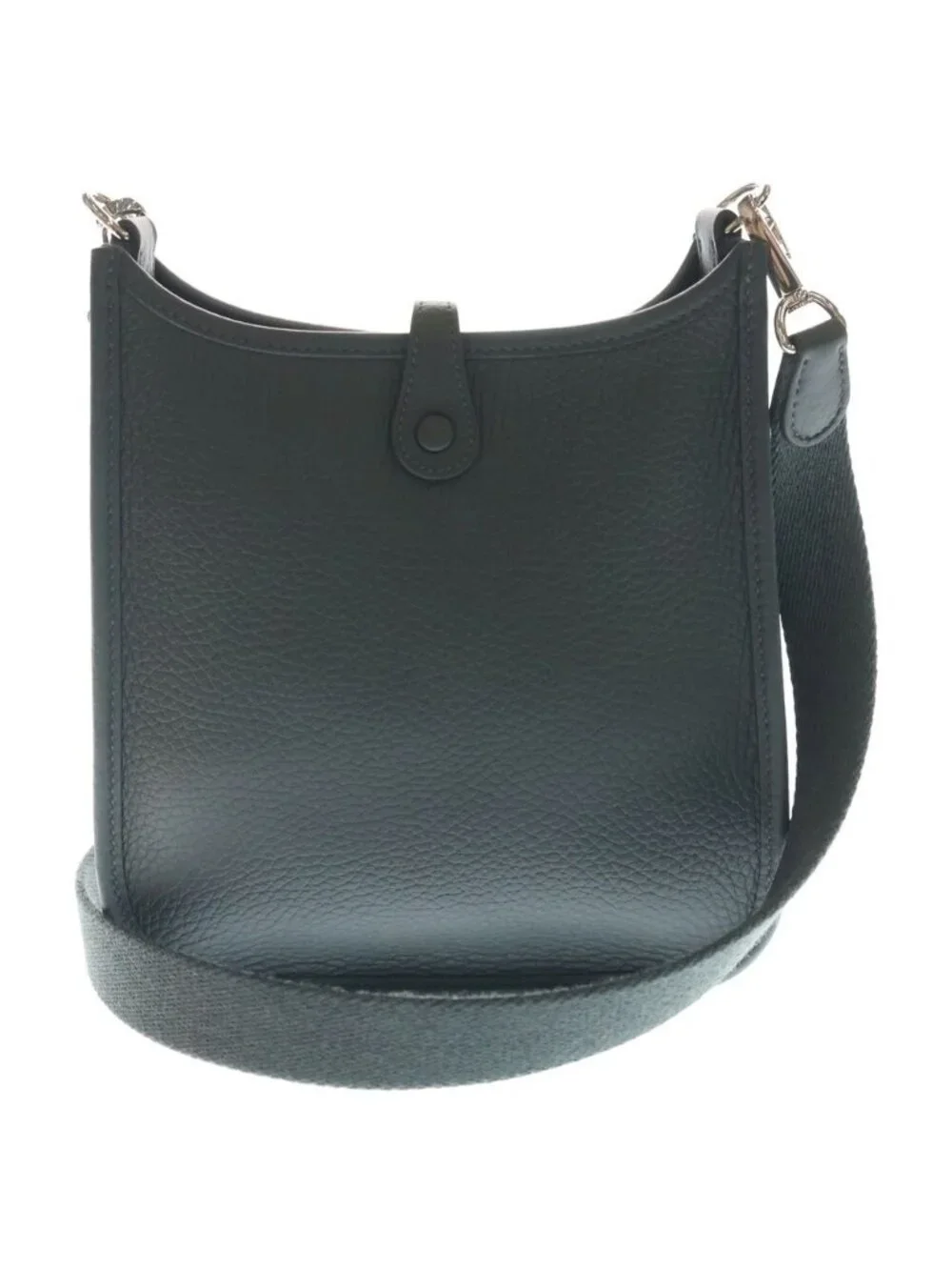 Hermes Evelyne TPM Vert Mangrove Shoulder Bag Gray Taurillon Silver